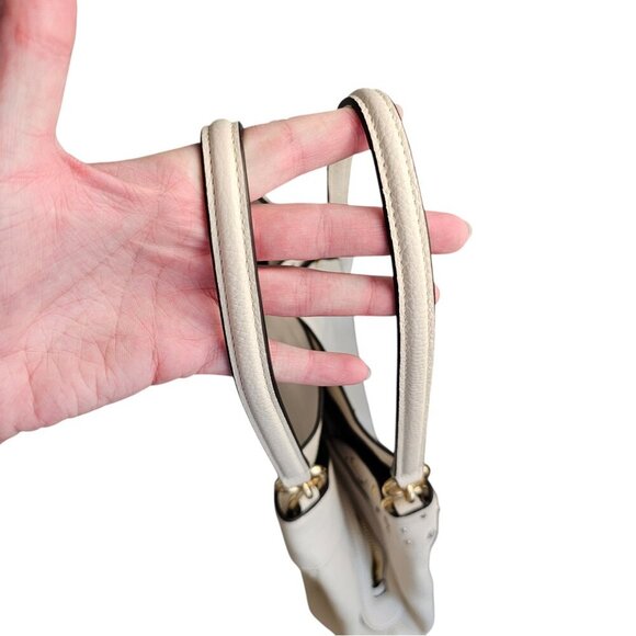 Coach Lexy Stardust Cream Bedazzled Leather Hobo Bag - Picture 4 of 11